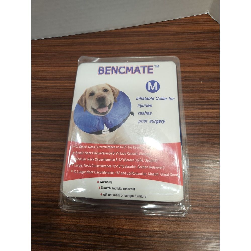 BENCMATE Protective Soft Pet Recovery Inflatable Collar for Dogs & Cats‎ Size M